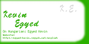 kevin egyed business card